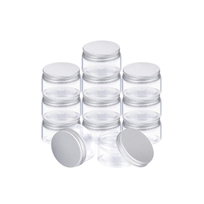 Σαφή πλαστικά 4 Oz 2,13 ιντσών καλλυντικά βάζα με τα καπάκια με τα καπάκια Leakproof