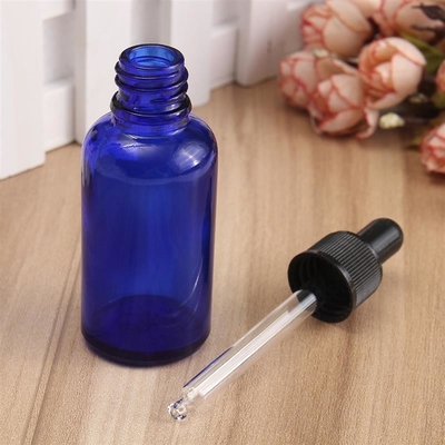 Dropper γυαλιού LinDeer 30ml μπλε μπουκάλια με τη μαύρη πλαστική ΚΑΠ