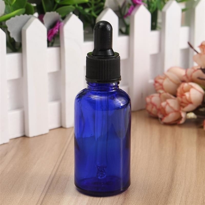 Dropper γυαλιού LinDeer 30ml μπλε μπουκάλια με τη μαύρη πλαστική ΚΑΠ