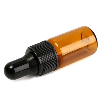 5ml Dropper γυαλιού μπουκαλιών ουσιαστικού πετρελαίου καφετιά μικρά μπουκάλια