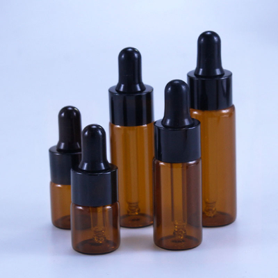 Dropper γυαλιού καλλυντικών 10ml 15ml 20ml καφετί μπουκάλι για το ουσιαστικό πετρέλαιο