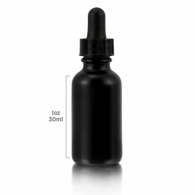 Καλλυντικό 30ml μπουκάλι γυαλιού ματιών μαύρο με Dropper μη το χύσιμο
