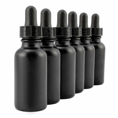Καλλυντικό 30ml μπουκάλι γυαλιού ματιών μαύρο με Dropper μη το χύσιμο