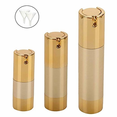 UV τεχνικά μικρά χρυσά χωρίς αέρα μπουκάλια 15ml 30ml 50ml αντλιών