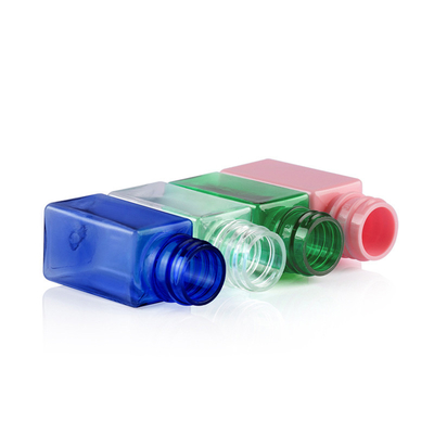 10ML κενά πλαστικά μπουκάλια λοσιόν με το πράσινο διαφανές μπλε ροζ αντλιών