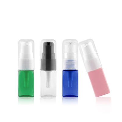 10ML κενά πλαστικά μπουκάλια λοσιόν με το πράσινο διαφανές μπλε ροζ αντλιών
