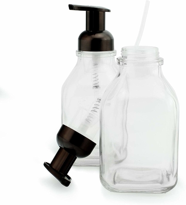 Μαύρα μπουκάλια αντλιών λοσιόν της PET 500ml LinDeer διαφανή