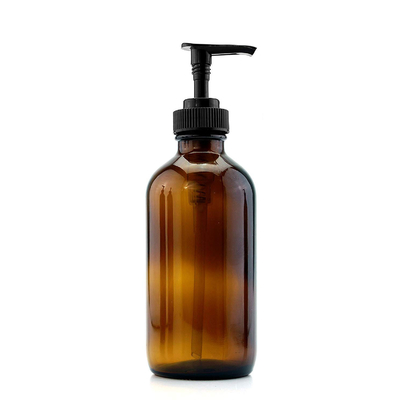 Καφετί 500ml πλαστικό μπουκάλι λοσιόν της PET με τη μαύρη αντλία 28MM