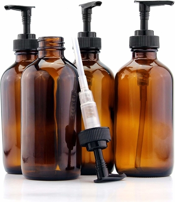 Καφετί 500ml πλαστικό μπουκάλι λοσιόν της PET με τη μαύρη αντλία 28MM