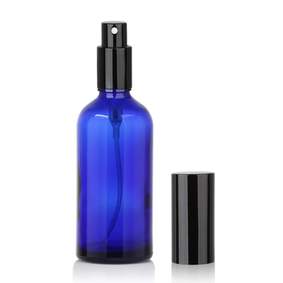 LinDeer 50ml μπλε γυαλιού μπουκάλι ψεκασμού αντλιών καλλυντικό με το μαύρο ψεκαστήρα υδρονέφωσης