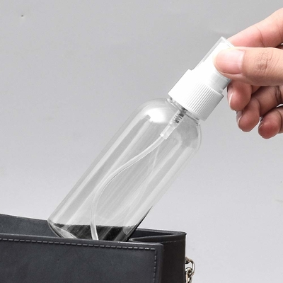 Διαφανή πλαστικά 100ml καλλυντικά βάζα της PET με την αντλία 24mm